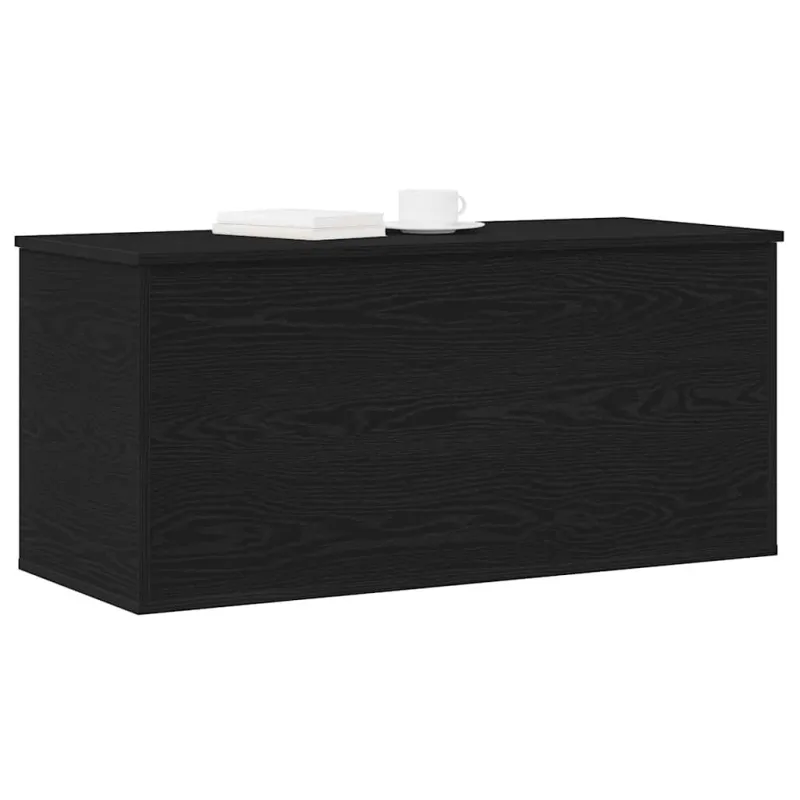 Saugojimo dėžė juoda ąžuolo 100 x 42 x 46 cm Apdirbta mediena