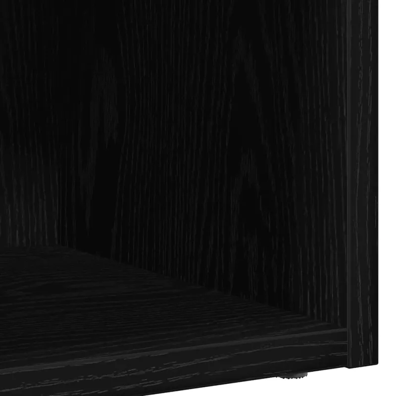 LP laikymo dėžė juodas ąžuolas 71x34x36 cm inžinerinė mediena