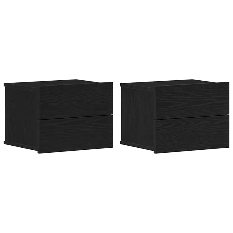 Šalia lovos spintelė 2 pcs Juodas ąžuolas 40 x 30 x 30 cm