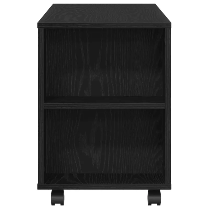 TV spintelė su ratukais, juodas ąžuolas, 102x34,5x43cm, mediena