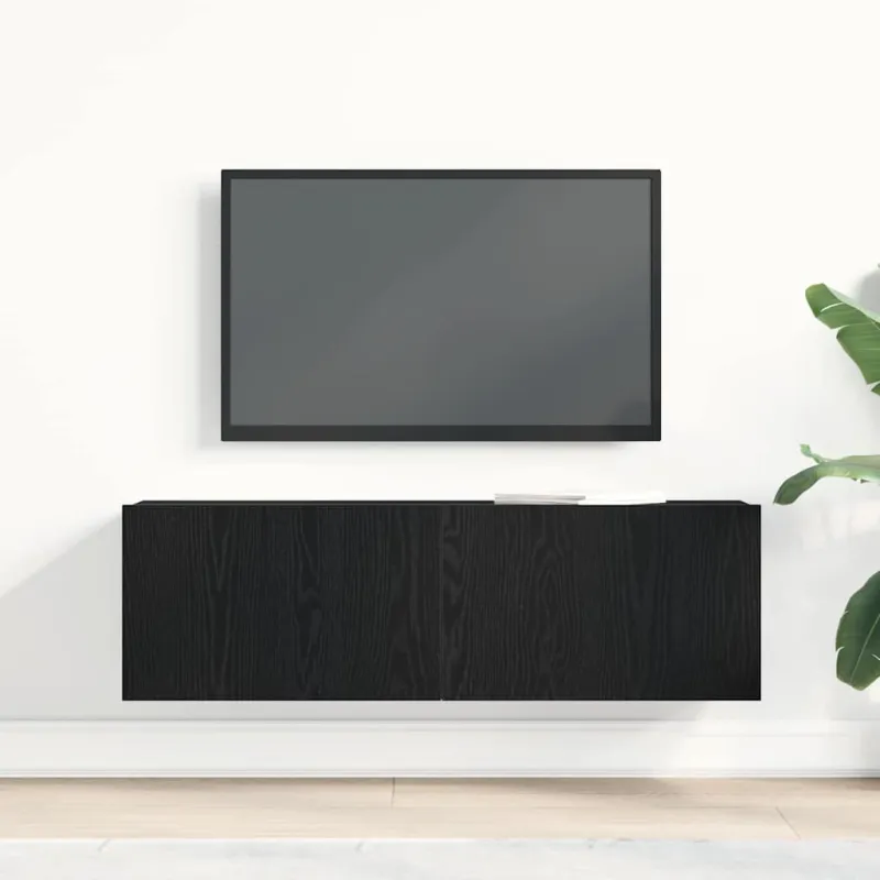 Televizoriaus spintelė Juodas ąžuolas 100 x 30 x 30 cm