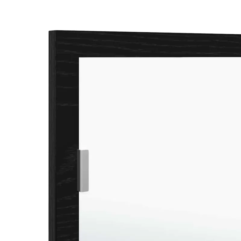 LED vonios veidrodis Juodas ąžuolas 100 x 8,5 x 37 cm Stiklas