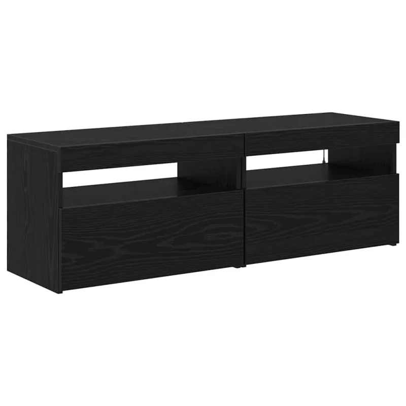 Televizoriaus spintelė 2 pcs Juodas ąžuolas 60 x 35 x 40 cm