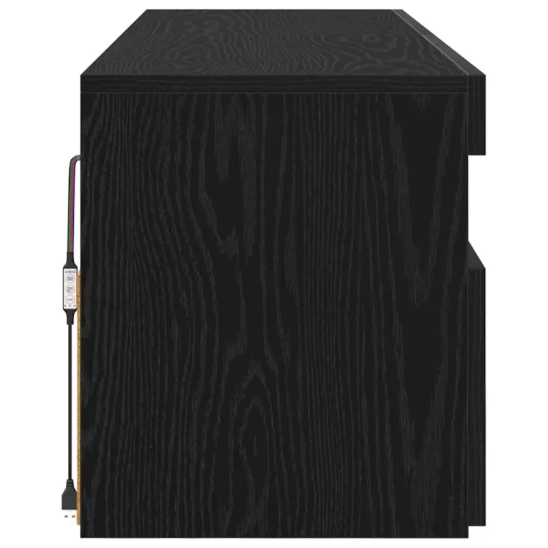Televizoriaus spintelė 2 pcs Juodas ąžuolas 60 x 35 x 40 cm