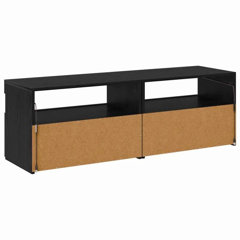 Televizoriaus spintelė 2 pcs Juodas ąžuolas 60 x 35 x 40 cm