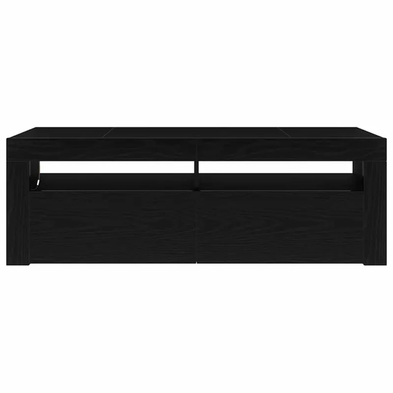 Televizoriaus spintelė su LED Juodas ąžuolas 120 x 35 x 40 cm