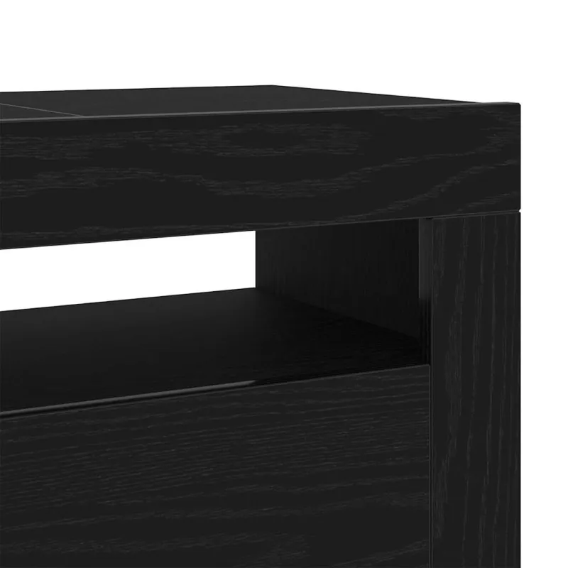 Televizoriaus spintelė su LED Juodas ąžuolas 120 x 35 x 40 cm