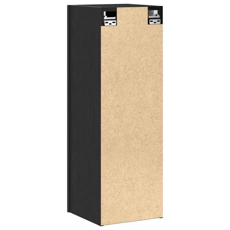 Sieninis televizoriaus stovas 2 pcs Juodas ąžuolas