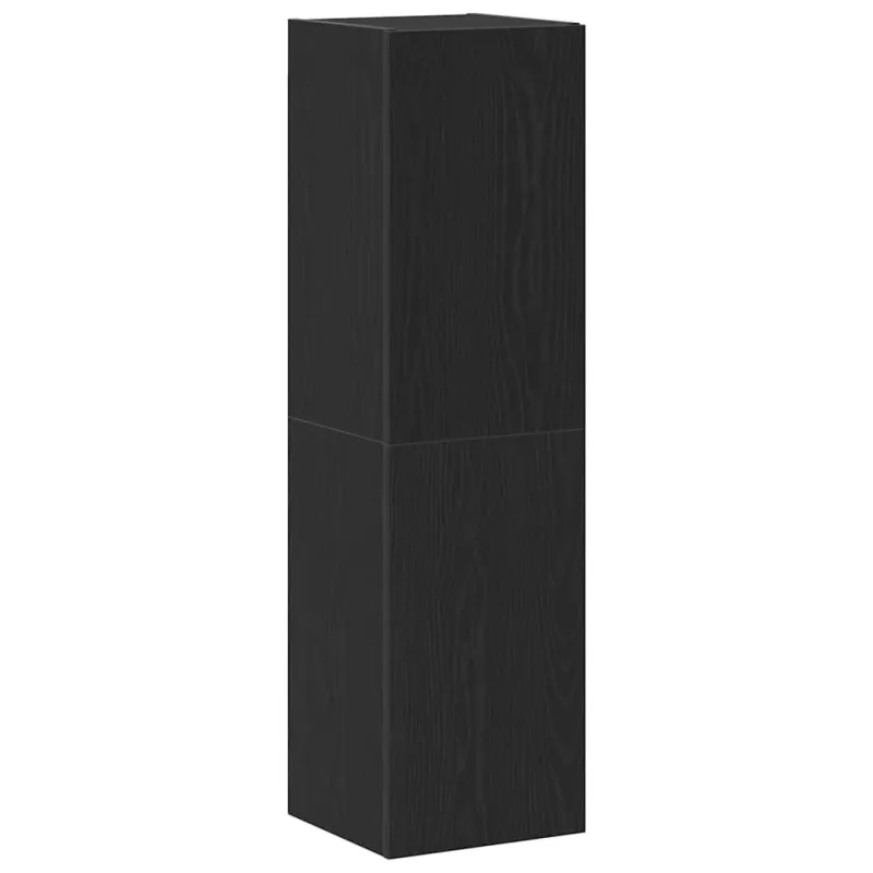 Sieninis televizoriaus stovas Juodas ąžuolas 30,5 x 30 x 110 cm