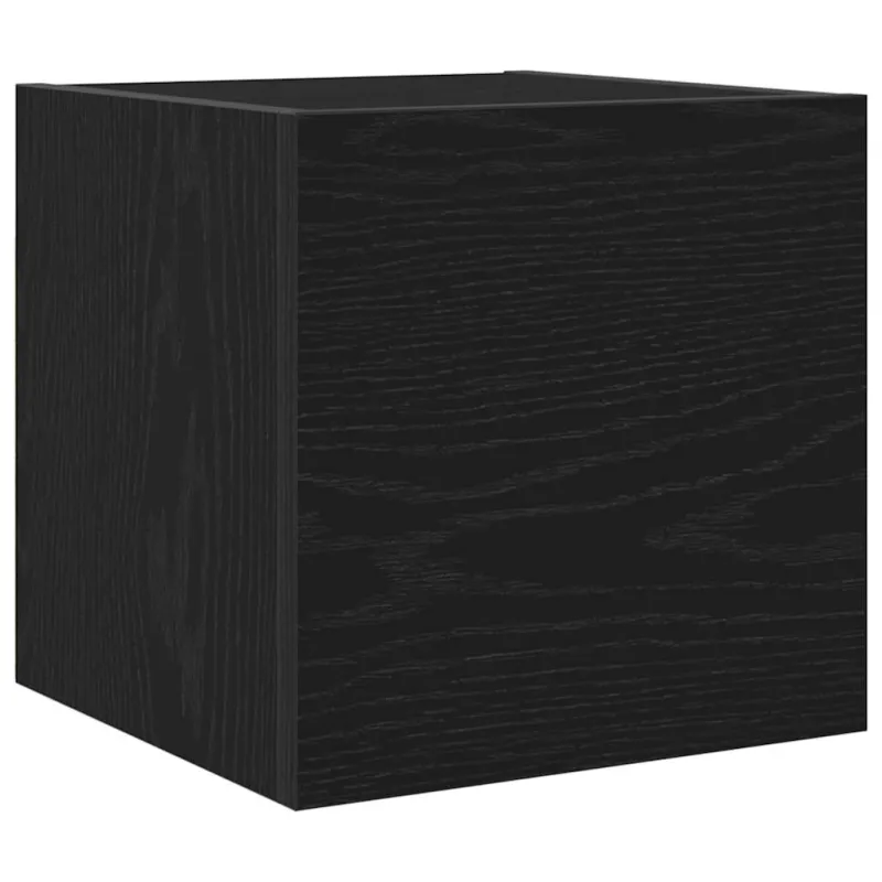 Sieninis televizoriaus kabinetas 2 pcs Juodojo ąžuolo