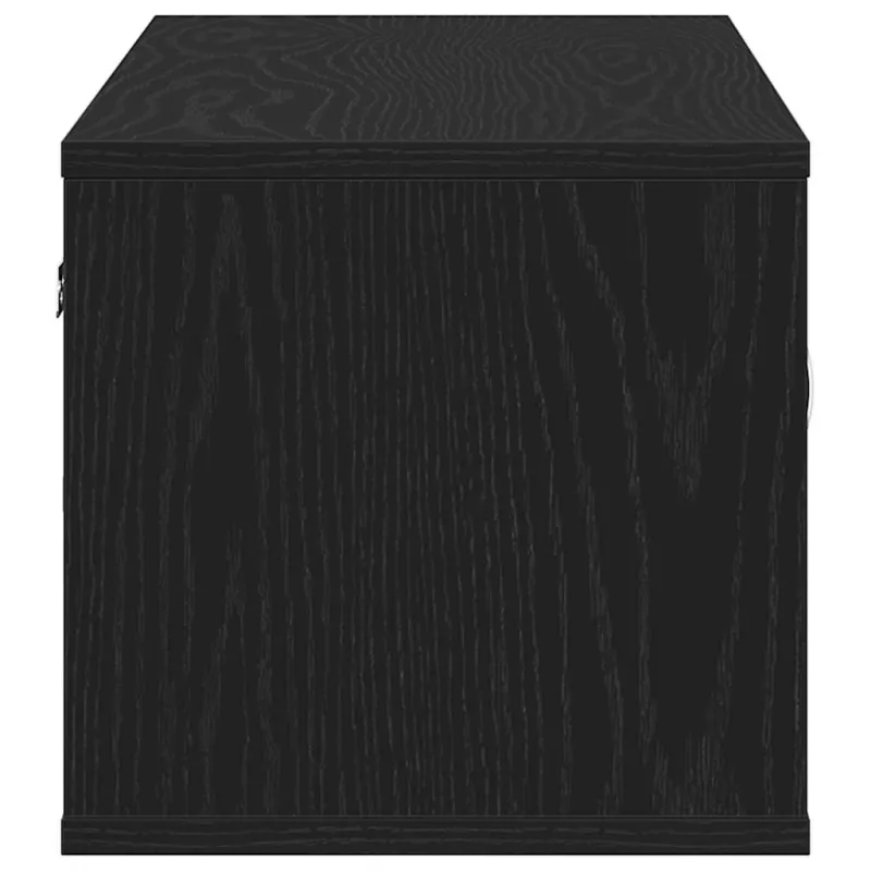 Sieninė lentyna su lentyna Juodas ąžuolas 102 x 30 x 29 cm
