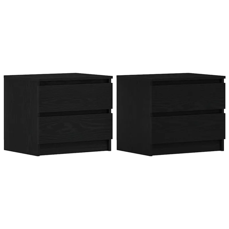 Šalia lovos spintelė 2 pcs Juodas ąžuolas 50 x 40 x 43,5 cm