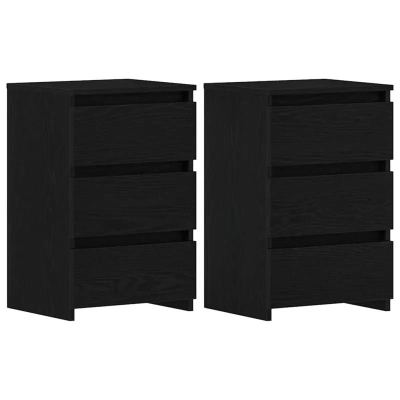 Šalia lovos spintelė 2 pcs Juodas ąžuolas 40 x 35 x 62,5 cm