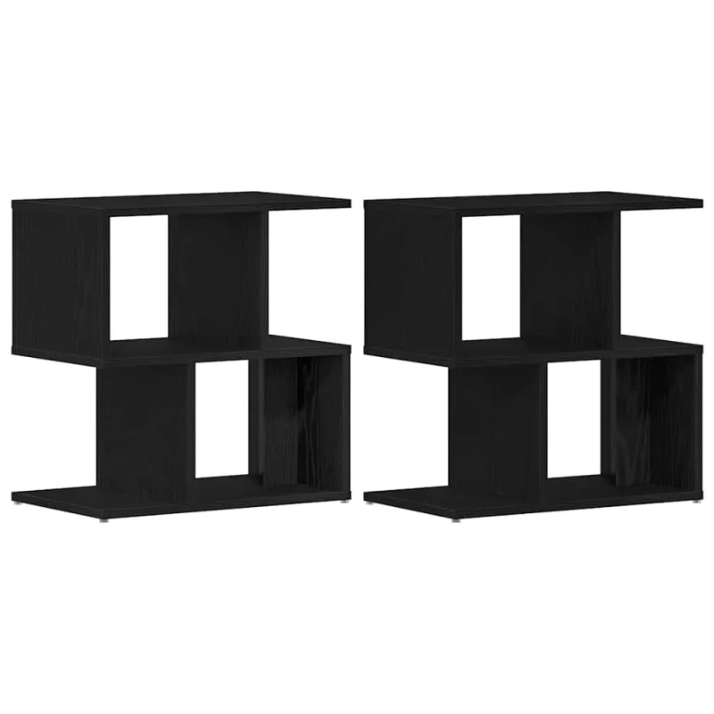 Šalia lovos spintelė 2 pcs Juodas ąžuolas 50 x 30 x 51,5 cm