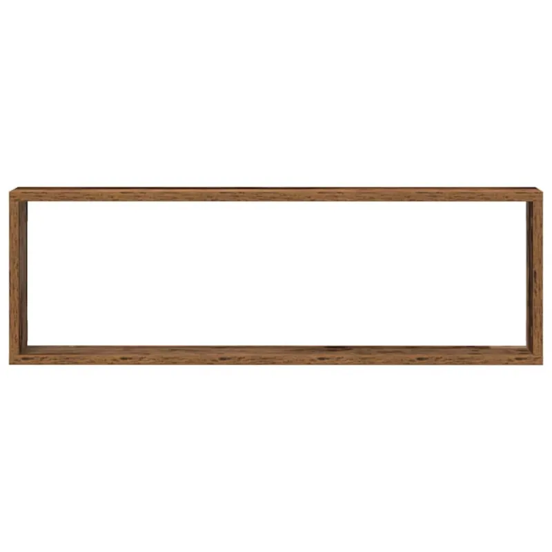 Sieninės lentynos su lentyna 4 pcs Senas medis 80 x 15 x 26 cm