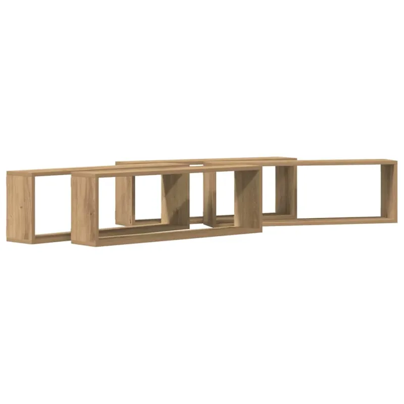 Sieninės lentynos 4 pcs Meistrų ąžuolas 80 x 15 x 26 cm