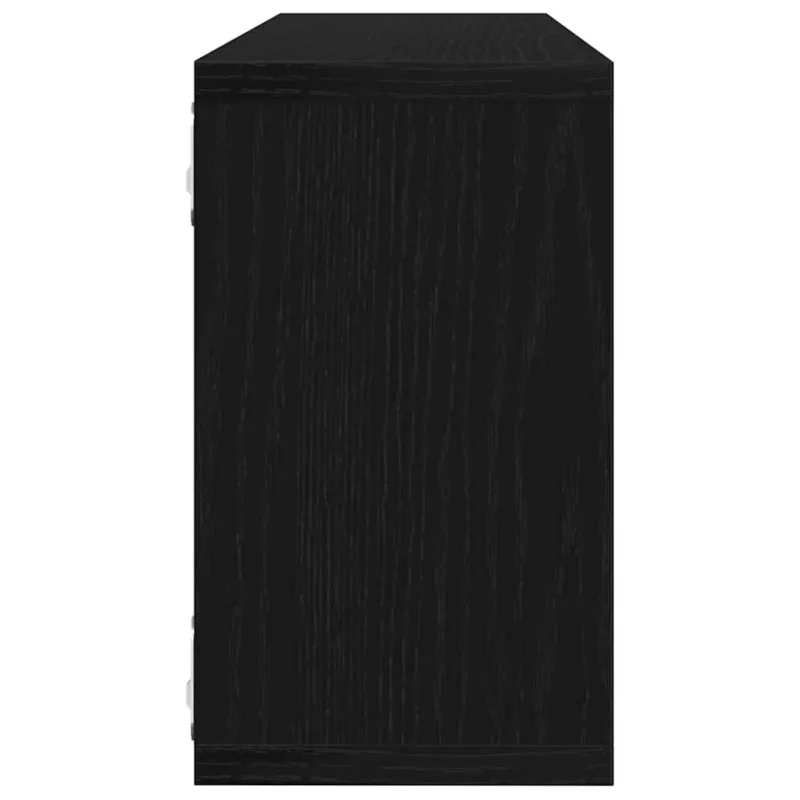 Sieninės lentynos 4 pcs Juodas ąžuolas 80 x 15 x 26 cm