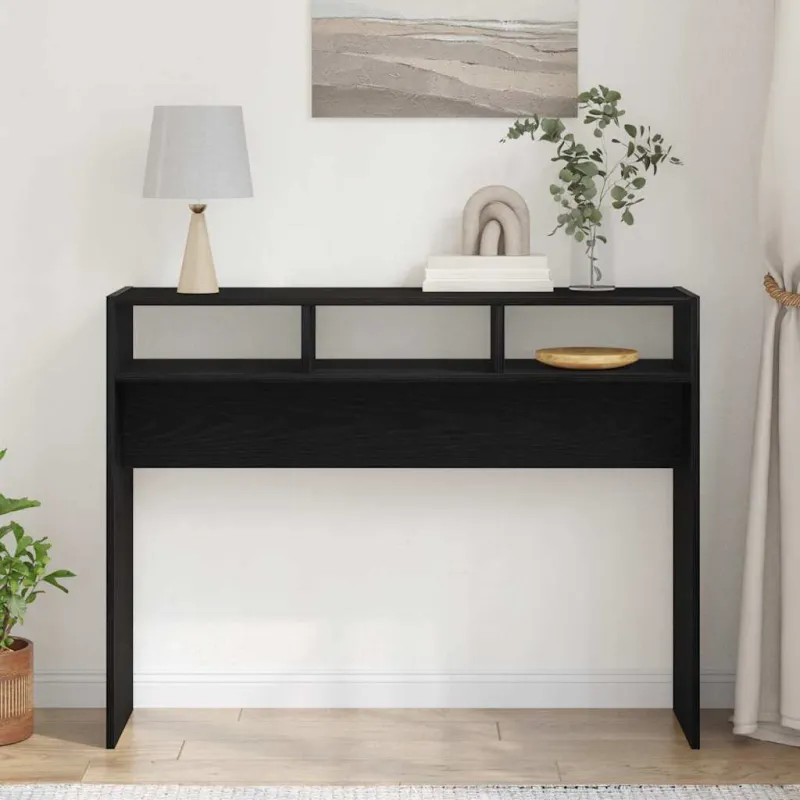 Konsolinis stalas juoda ąžuolo 105 x 30 x 80 cm