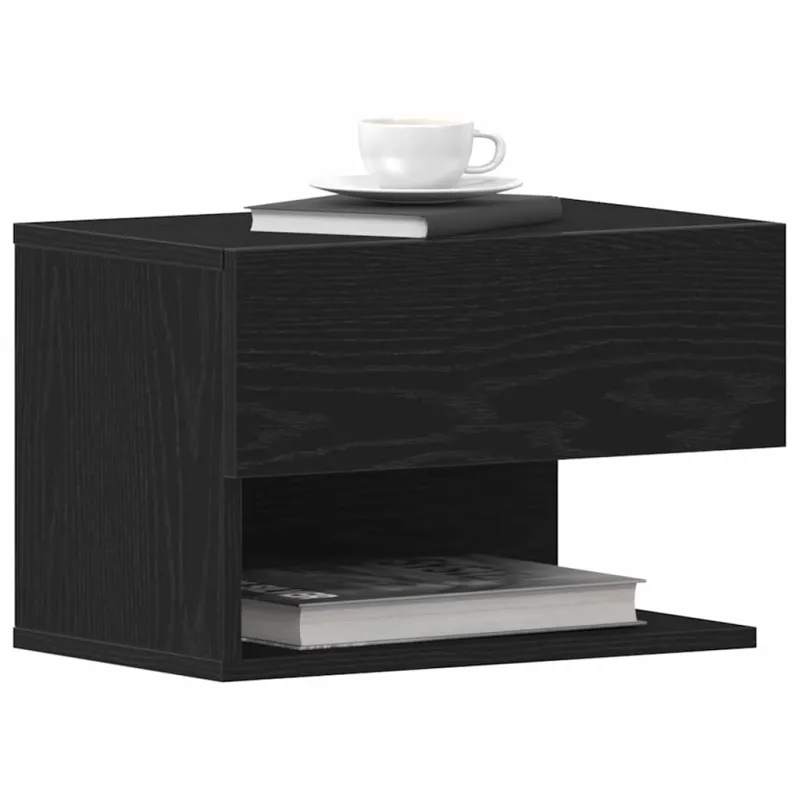 Šalia lovos spintelė 2 pcs Juodas ąžuolas 46 x 30 x 30 cm