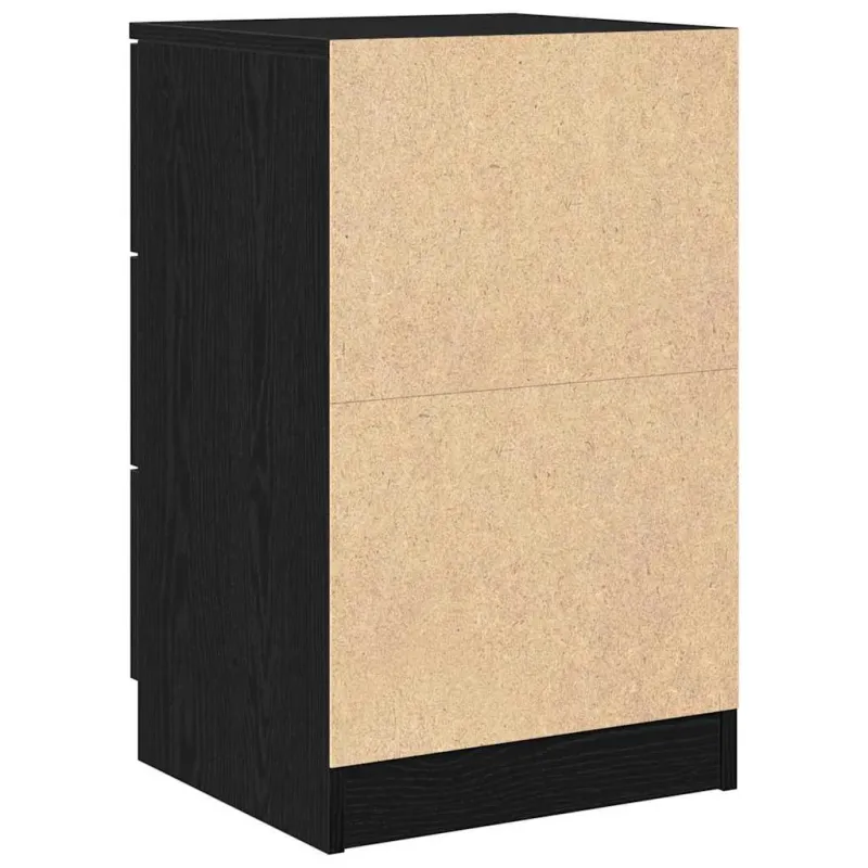 Šalia lovos spintelė 2 pcs Juodas ąžuolas 40 x 65 x 65 cm