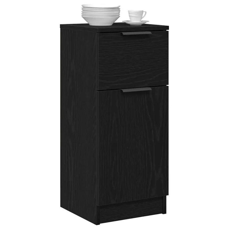Kabalas 2 pcs Juodas ąžuolas 30 x 30 x 70 cm Apdirbta mediena