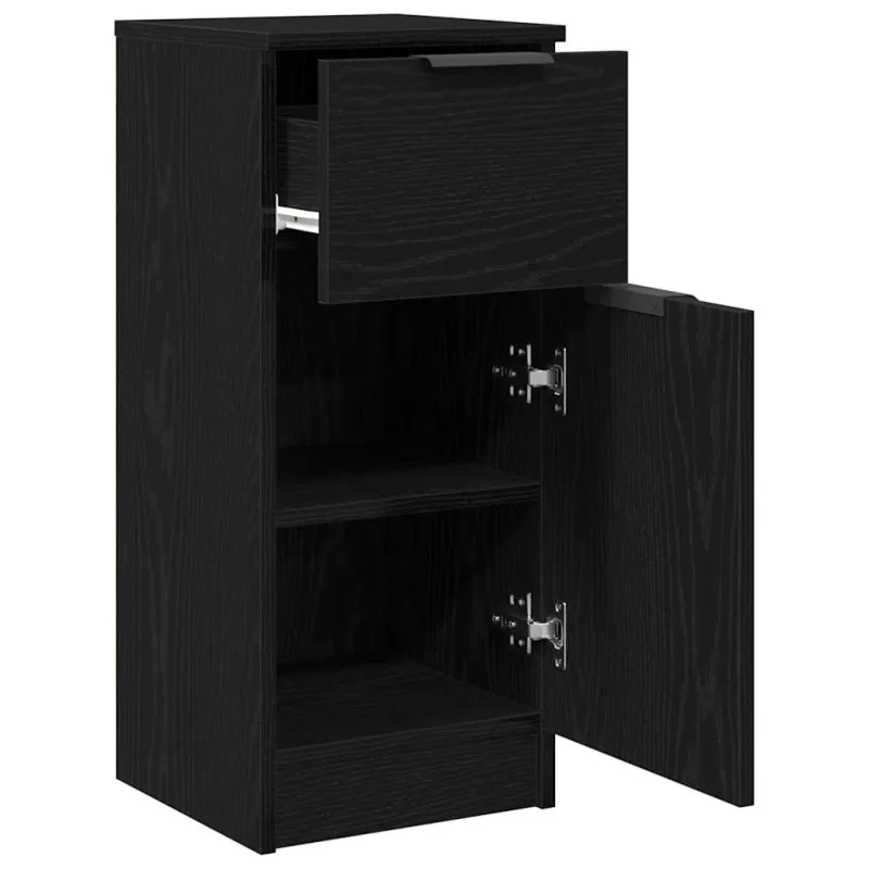 Kabalas 2 pcs Juodas ąžuolas 30 x 30 x 70 cm Apdirbta mediena
