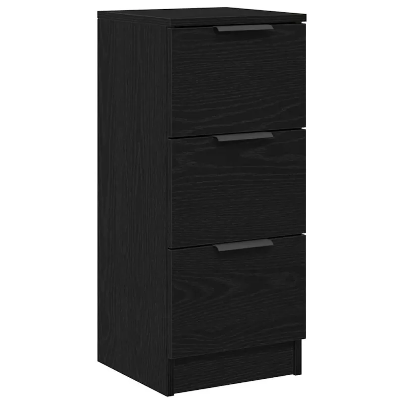 Kabalas 2 pcs Juodas ąžuolas 30 x 30 x 70 cm Apdirbta mediena