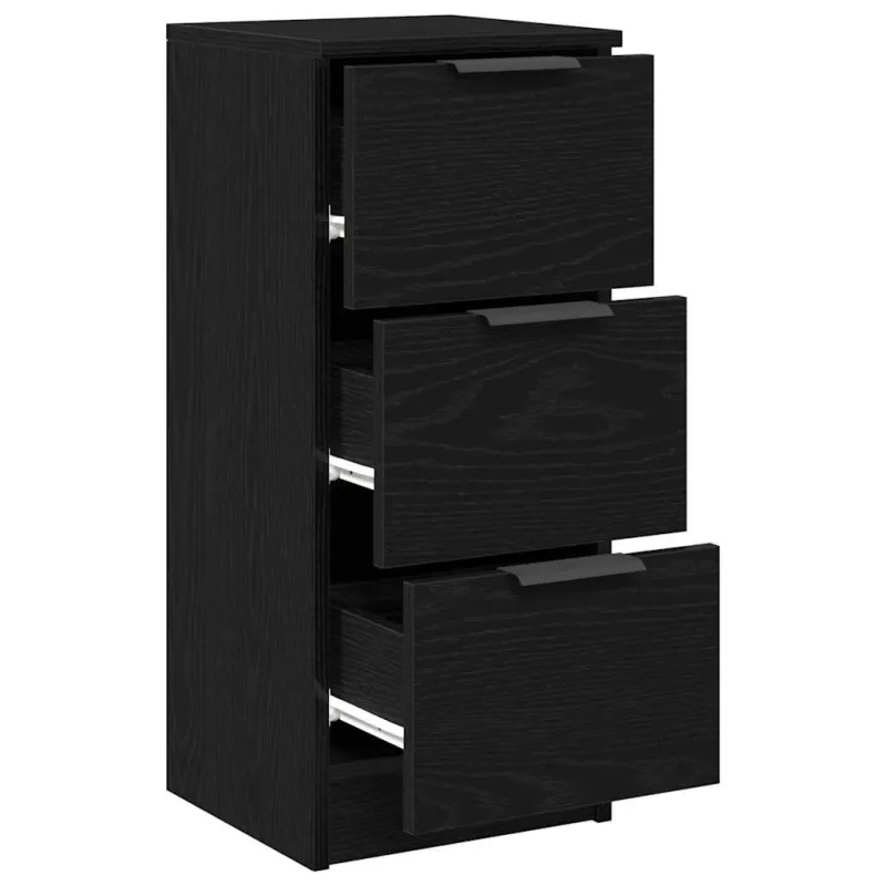 Kabalas 2 pcs Juodas ąžuolas 30 x 30 x 70 cm Apdirbta mediena