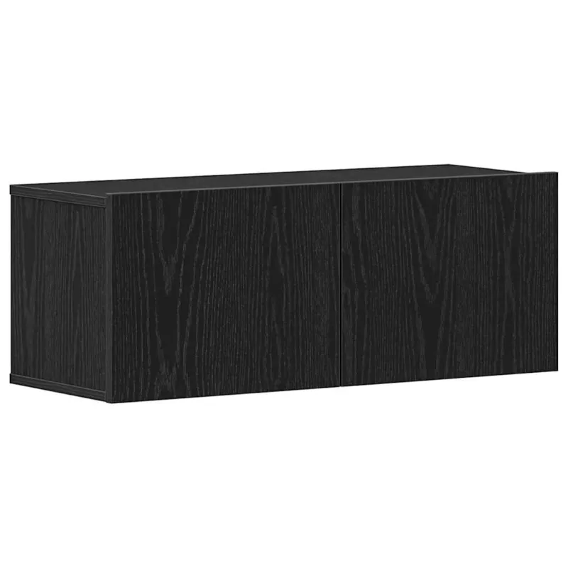 Televizoriaus spintelė 2 pcs Juodas ąžuolas 80 x 30 x 30 cm