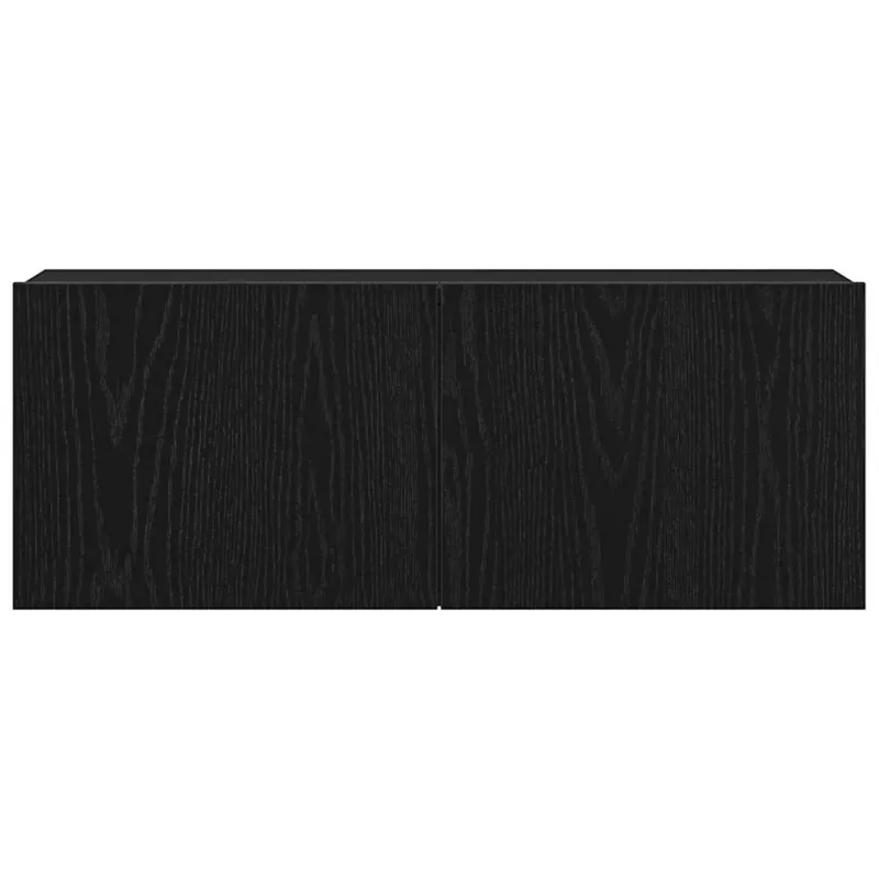 Televizoriaus spintelė 2 pcs Juodas ąžuolas 80 x 30 x 30 cm