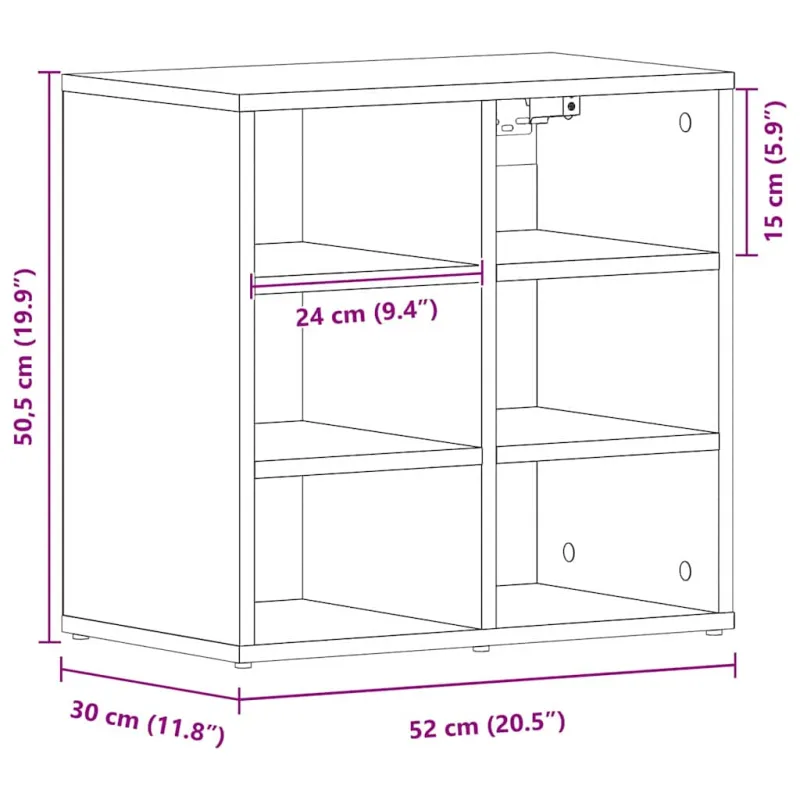 Batu skrynia su lentyna 2 pcs Juodas ąžuolas 52 x 30 x 50,5 cm