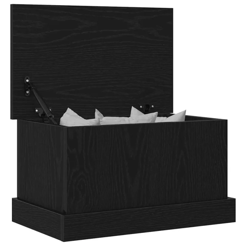 Saugojimo dėžė juoda ąžuolo 50 x 30 x 28 cm Apdirbta mediena
