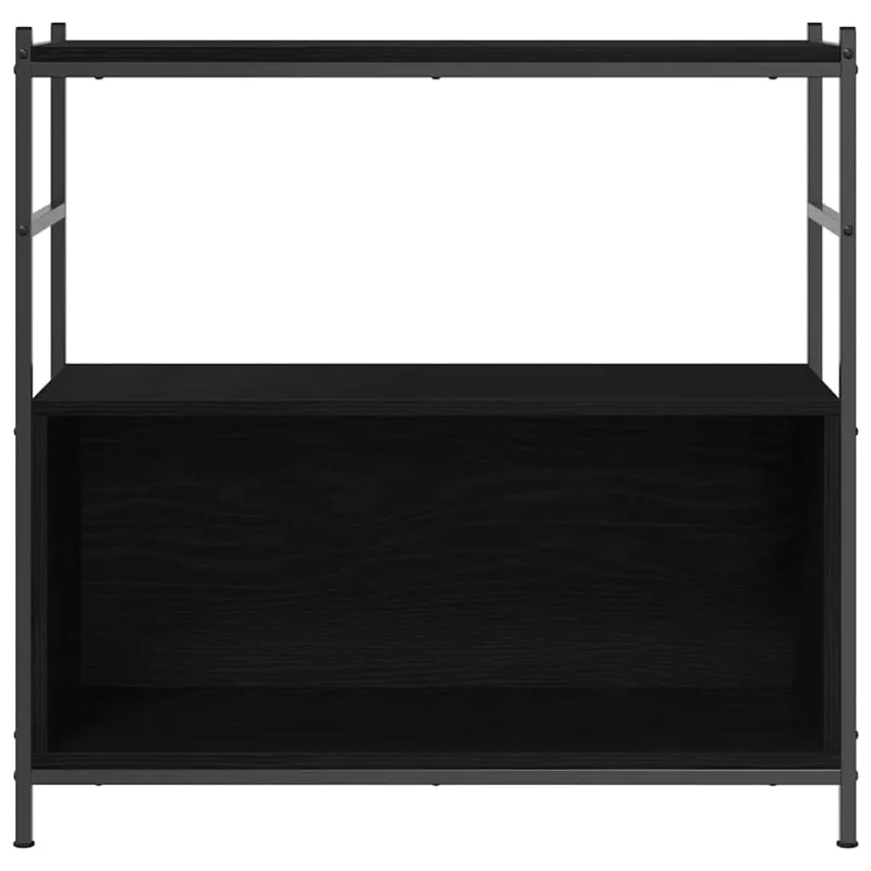 Knygų lentyna juoda ąžuolo 80 x 30 x 78.5 cm Apdirbta mediena