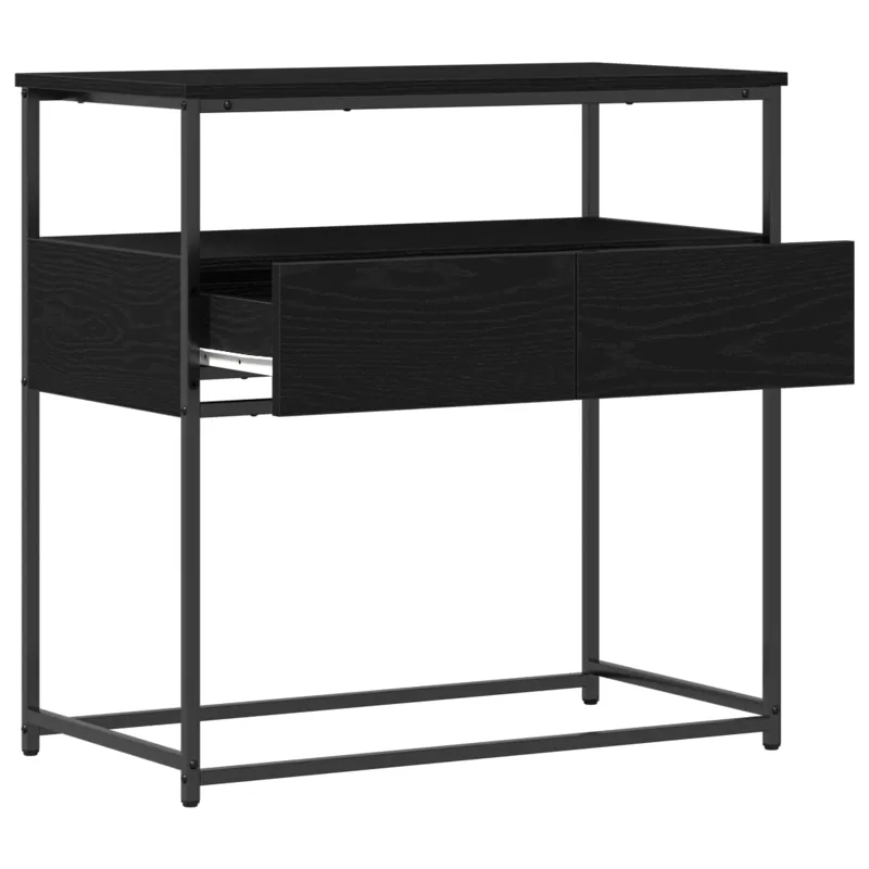 Konsolinis stalas su stalčių Juodas ąžuolas 75 x 40 x 75 cm