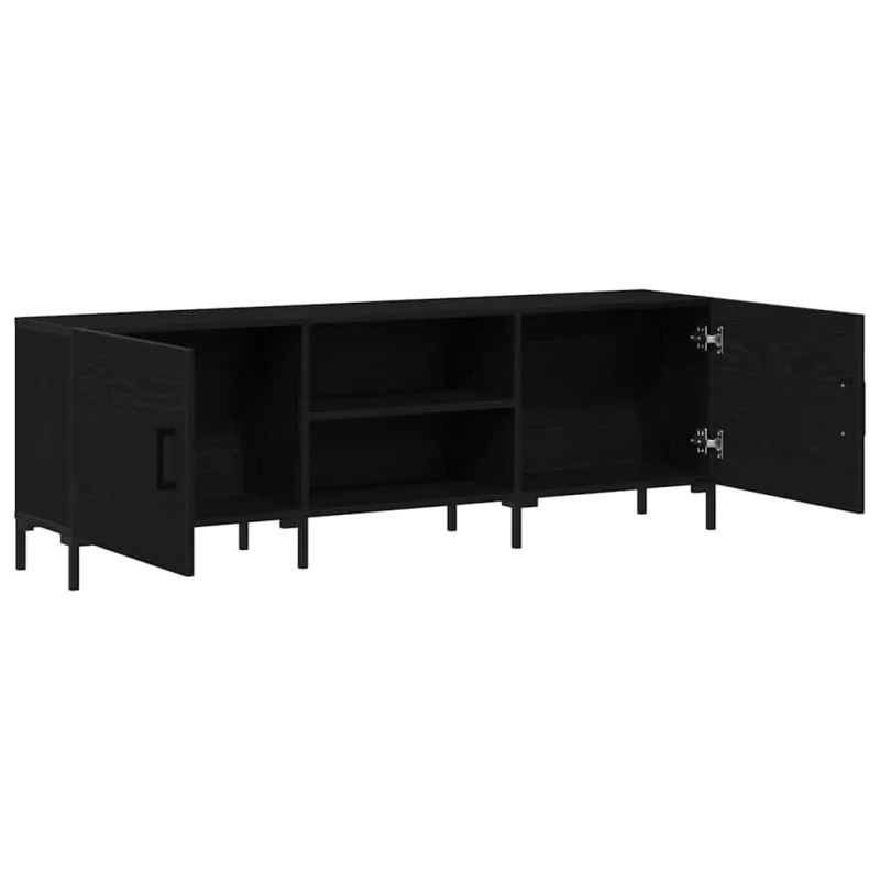 TV spintelių komplektas Juodas ąžuolas 150 x 30 x 50 cm