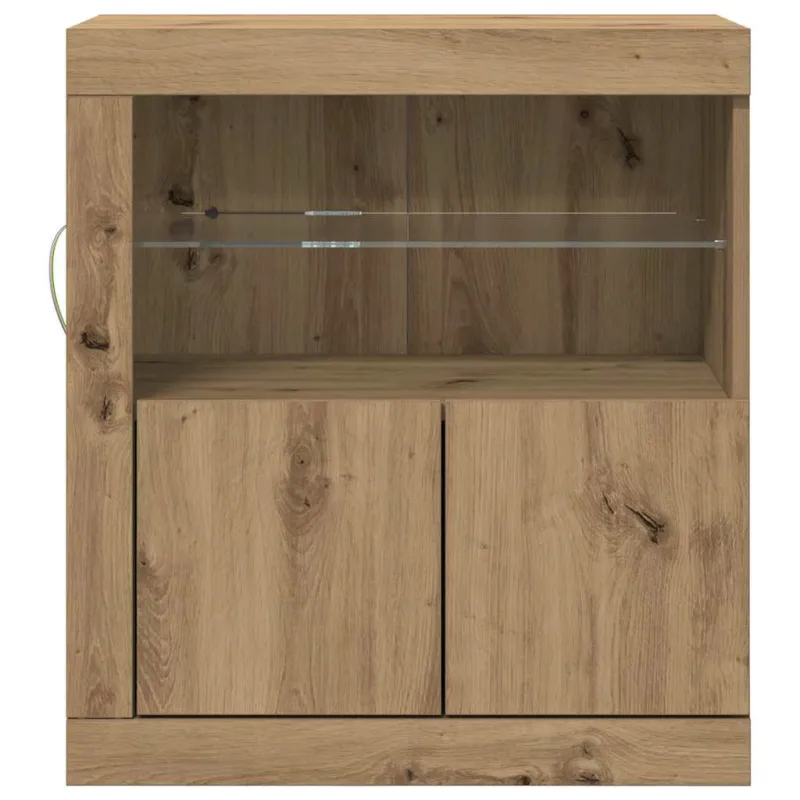LED Bufetas Ruda 60,5 x 37 x 67 cm Apdirbta mediena