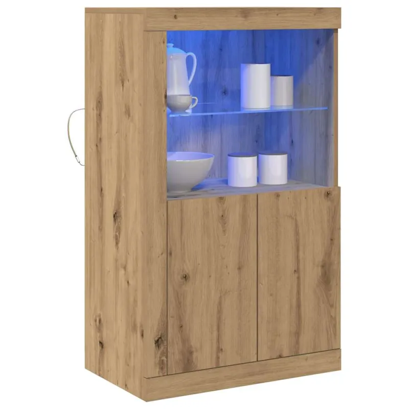 LED Bufetas Amatininkų ąžuolas 60,5 x 37 x 100 cm