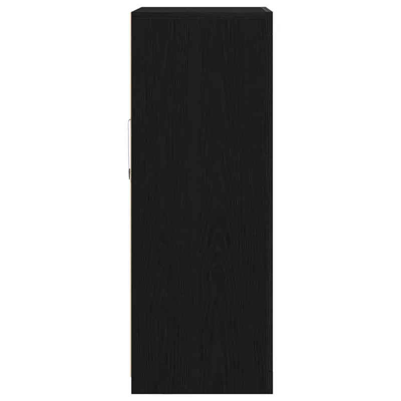 LED Bufetas Juodas ąžuolas 60,5 x 37 x 100 cm Apdirbta mediena