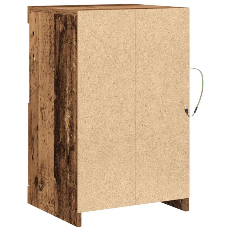 LED Bufetas 2 pcs Senas medis 41 x 37 x 67 cm Apdirbta mediena
