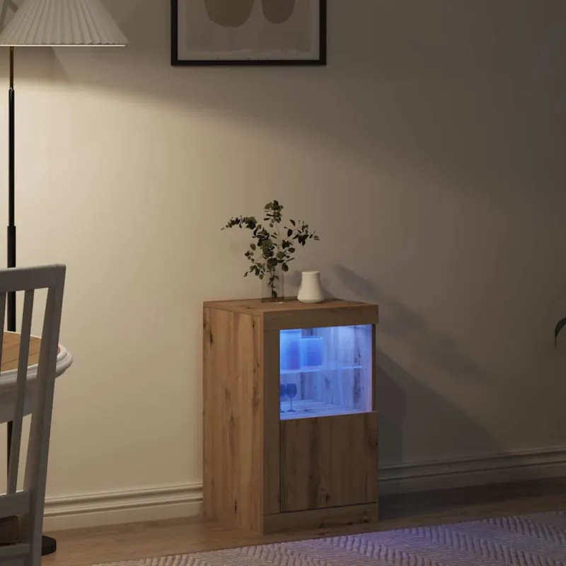 LED Bufetas Amatininkų ąžuolas 41 x 37 x 67 cm Apdirbta mediena