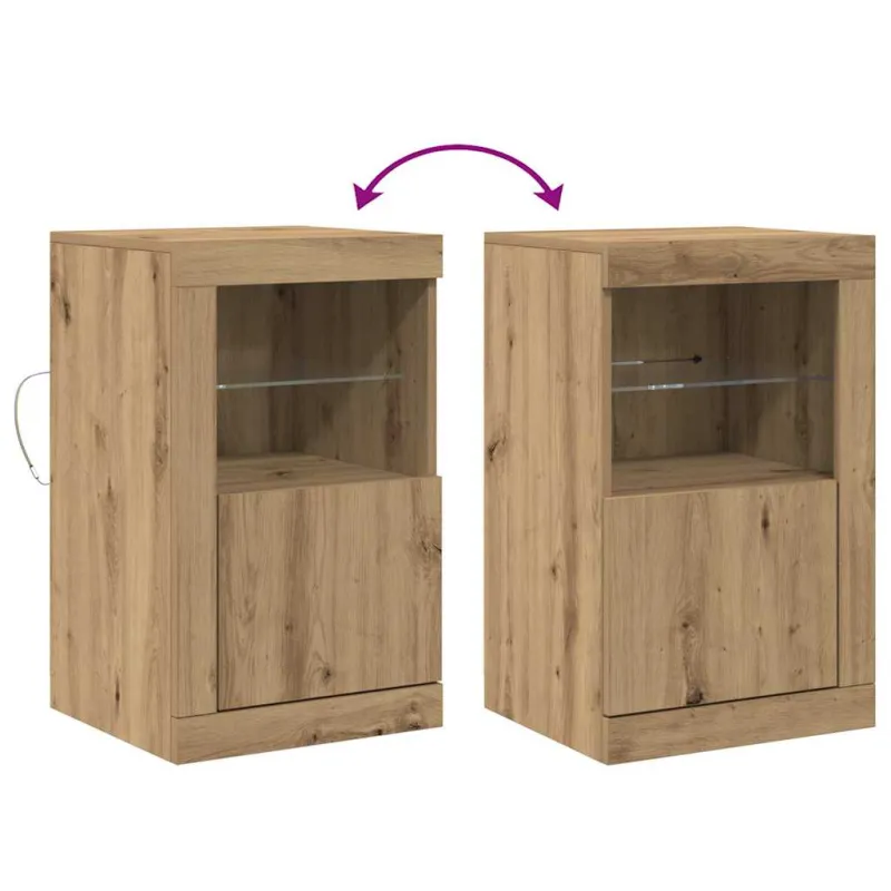 LED Bufetas Amatininkų ąžuolas 41 x 37 x 67 cm Apdirbta mediena