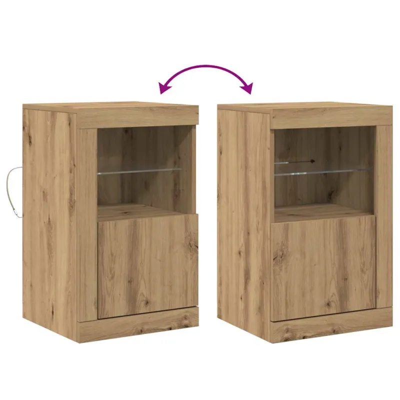 LED Bufetas 2 pcs Amatininkų ąžuolas 41 x 37 x 67 cm
