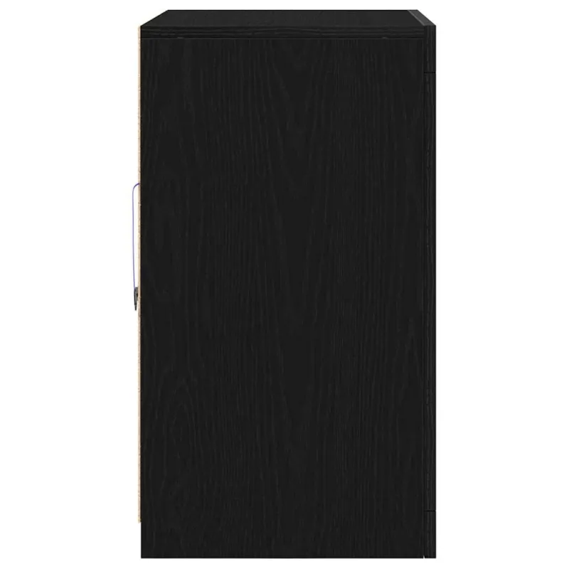 LED Bufetas 2 pcs Juodas ąžuolas 41 x 37 x 67 cm