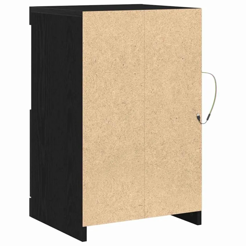 LED Bufetas 2 pcs Juodas ąžuolas 41 x 37 x 67 cm
