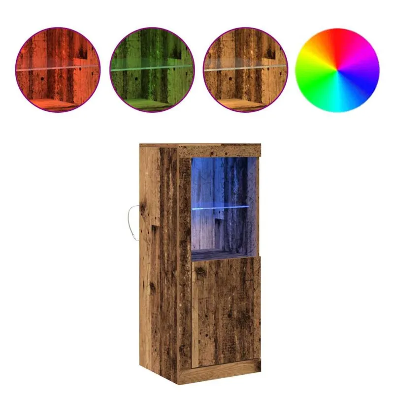 LED Bufetas Ruda 41 x 37 x 100 cm Apdirbta mediena