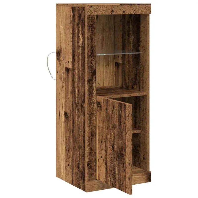 LED Bufetas Ruda 41 x 37 x 100 cm Apdirbta mediena