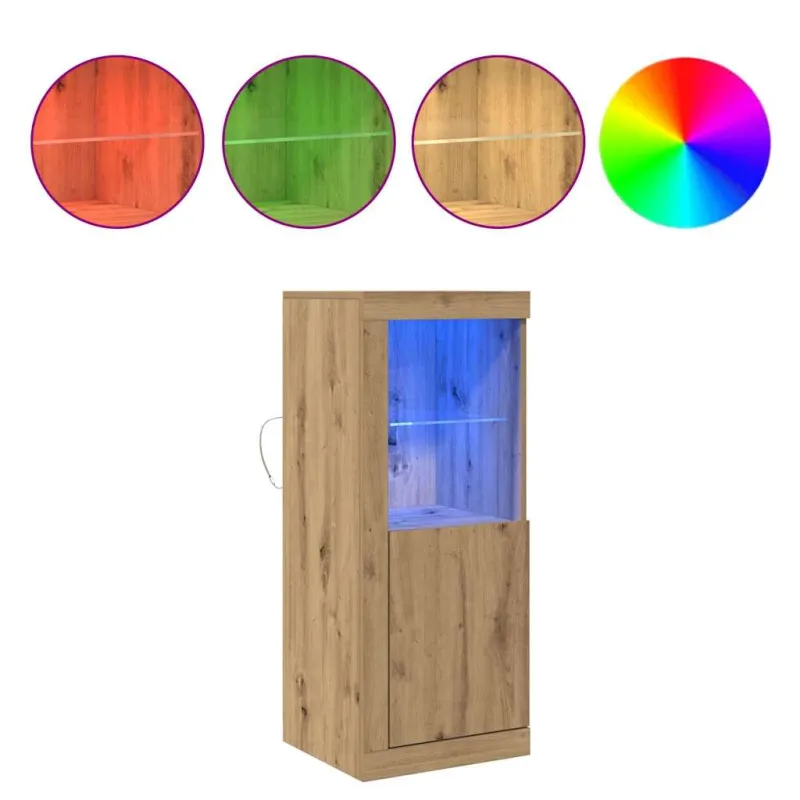 LED Bufetas Ruda 41 x 37 x 100 cm Apdirbta mediena