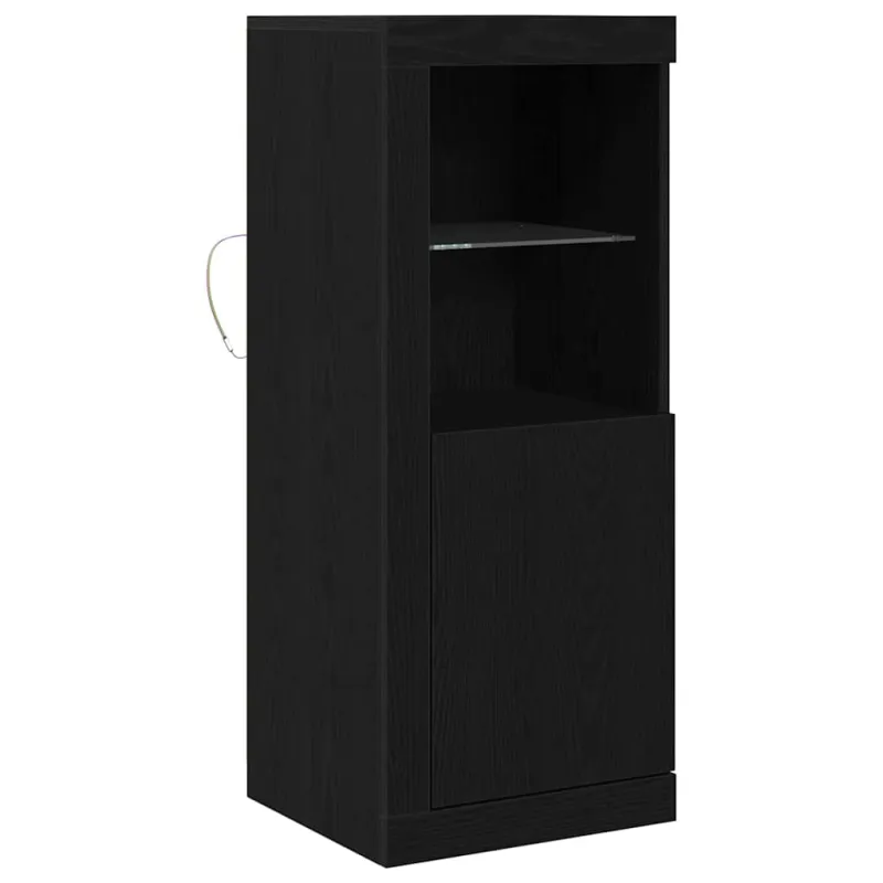 LED Bufetas Juoda 41 x 37 x 100 cm Apdirbta mediena