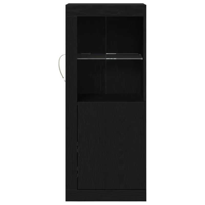 LED Bufetas Juoda 41 x 37 x 100 cm Apdirbta mediena