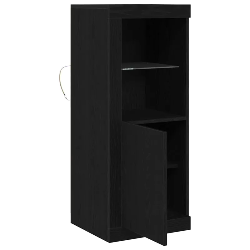 LED Bufetas Juoda 41 x 37 x 100 cm Apdirbta mediena